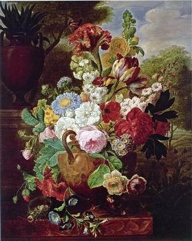 unknow artist Floral, beautiful classical still life of flowers.042